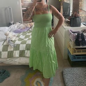 J. Crew smocked midi dress